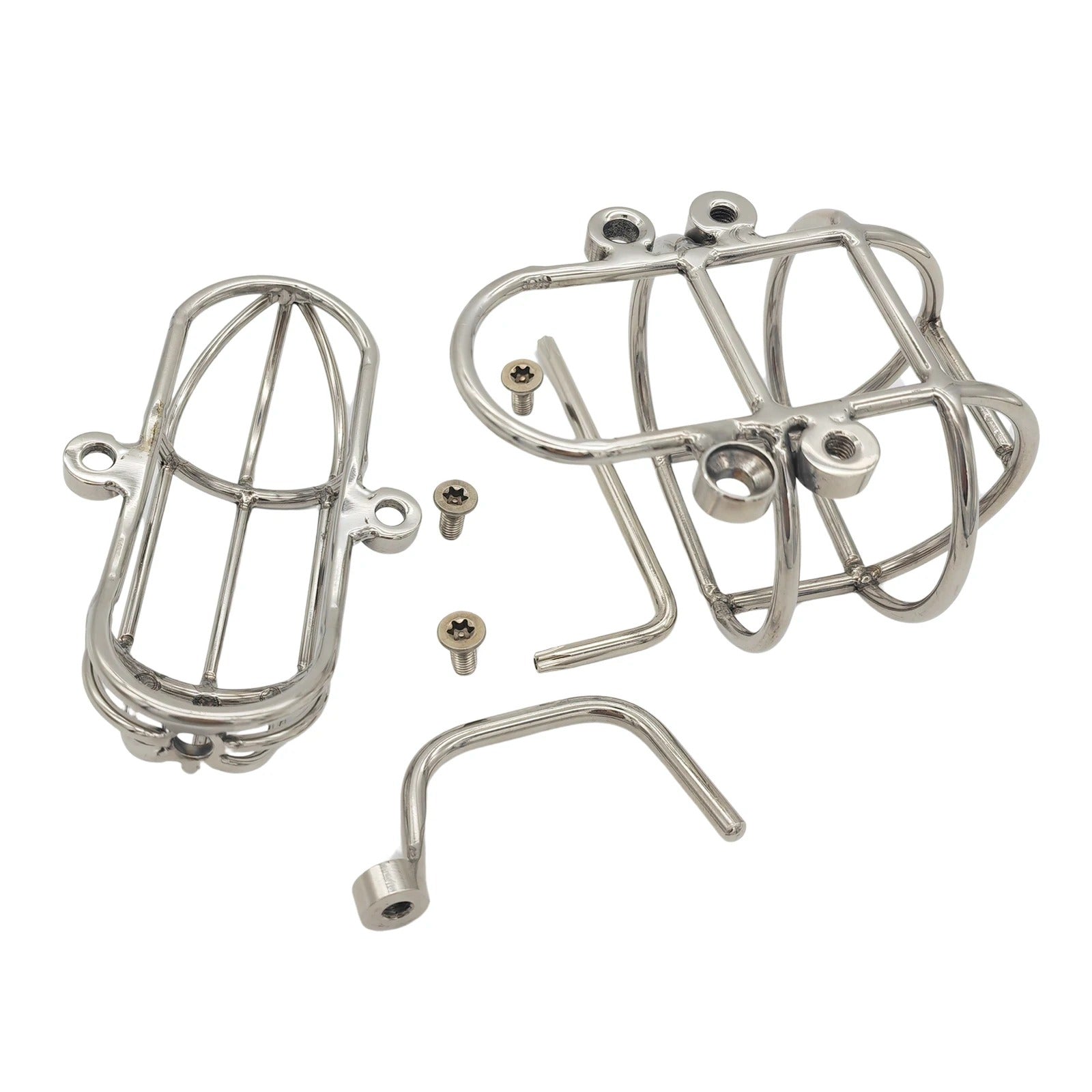 Upgraded Version Design Stainless Steel Detachable Male Chastity Device with Stealth Lock