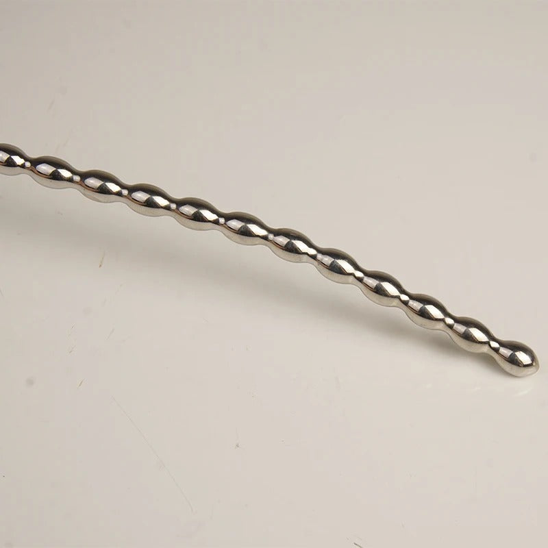 Metal Urethral Plug with Glans Ring – Beaded Stainless Steel Sounding Device for Men