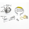 Stainless Steel Chastity Device – Beaded Locking Cage with Catheter