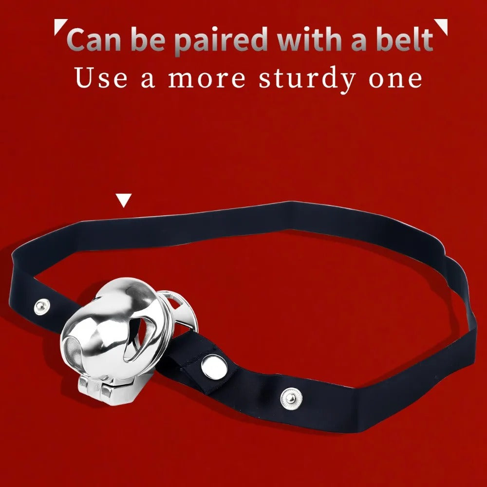 Stainless Steel Breathable Glans Chastity Cage – Secure Metal Lock Device for Men