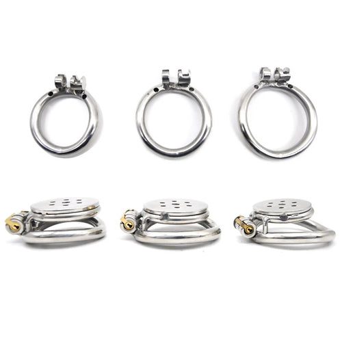 316 Stainless Steel Chastity Device | Flat Cage + Silicone/Metal Tube