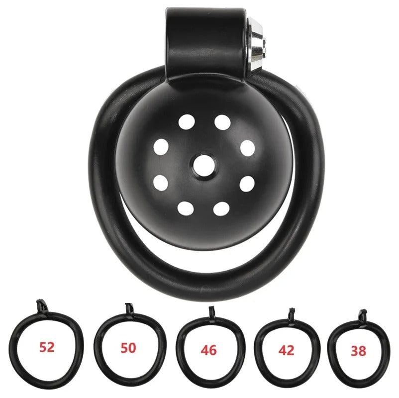 Small Bird Male Chastity Cage Set – Secure Lock with 5 Interchangeable Rings
