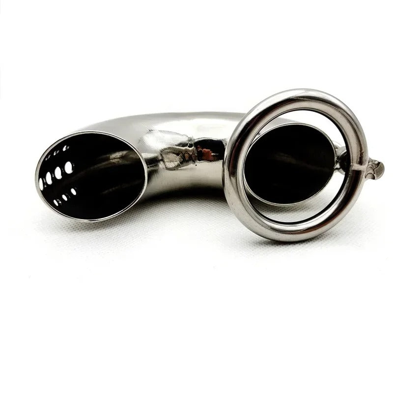 Large Metal Male Chastity Cage – Secure Stainless Steel Locking Device with Adjustable Rings
