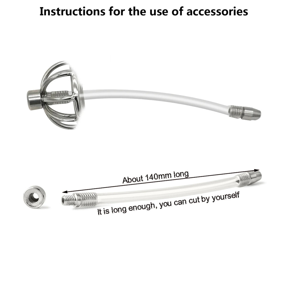 Fully Wrapped Scrotum Stainless Steel Male Chastity Device with Stealth Lock