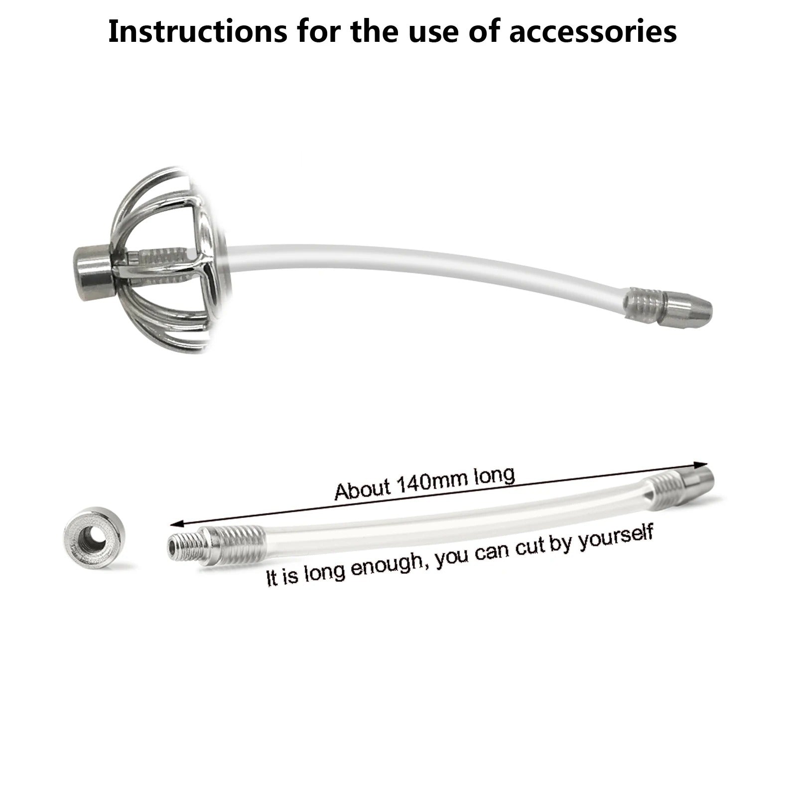 Fully Wrapped Scrotum Stainless Steel Male Chastity Device with Stealth Lock