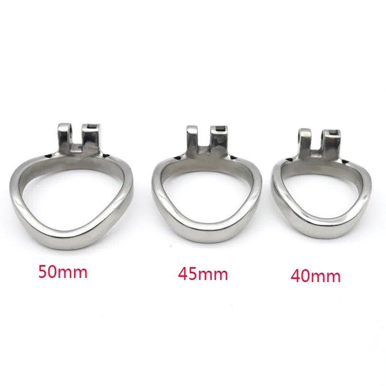 Stainless Steel Stealth Lock Male Short Chastity Device with Urethral Catheter