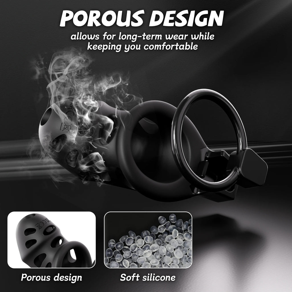 App-Controlled Vibrating Chastity Cage – Smart Lock Device with 10 Vibration Modes & Remote Control