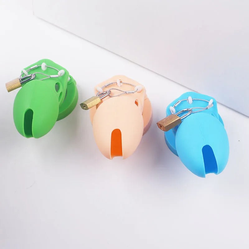 Upgraded Silicone Male Chastity Cage with 5 Rings | BDSM Urethral Device for Men