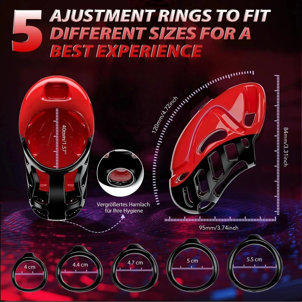 App-Controlled Vibrating Chastity Lock – Remote Control Male Device with Secure Fit