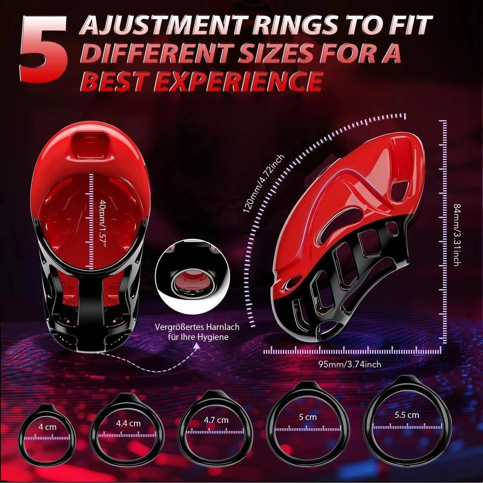 App-Controlled Vibrating Chastity Lock – Remote Control Male Device with Secure Fit