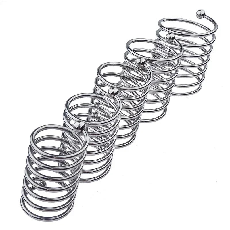 Extended Stainless Steel Wave Thread Penis Ring – Spring-Design Male Delay Ejaculation Ring