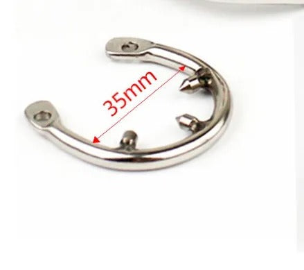 Stainless Steel Stealth Lock Male Chastity Device With  with Anti-Shedding Ring