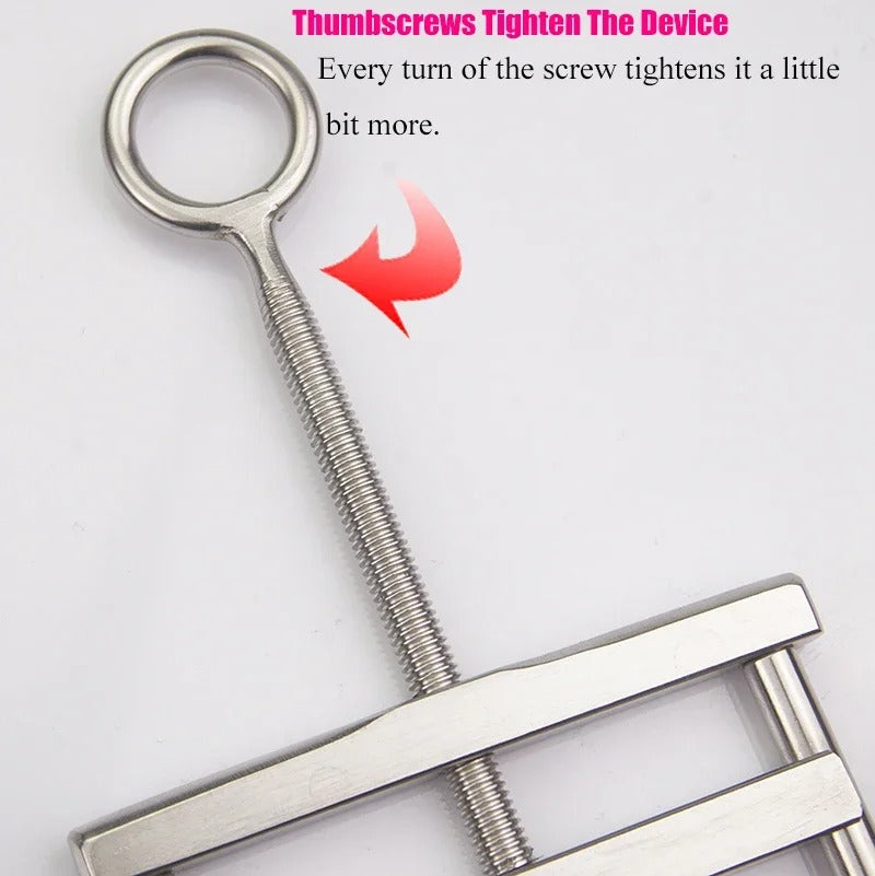 Men’s CBT Ball Press – Adjustable Threaded Rod Scrotum Clamp