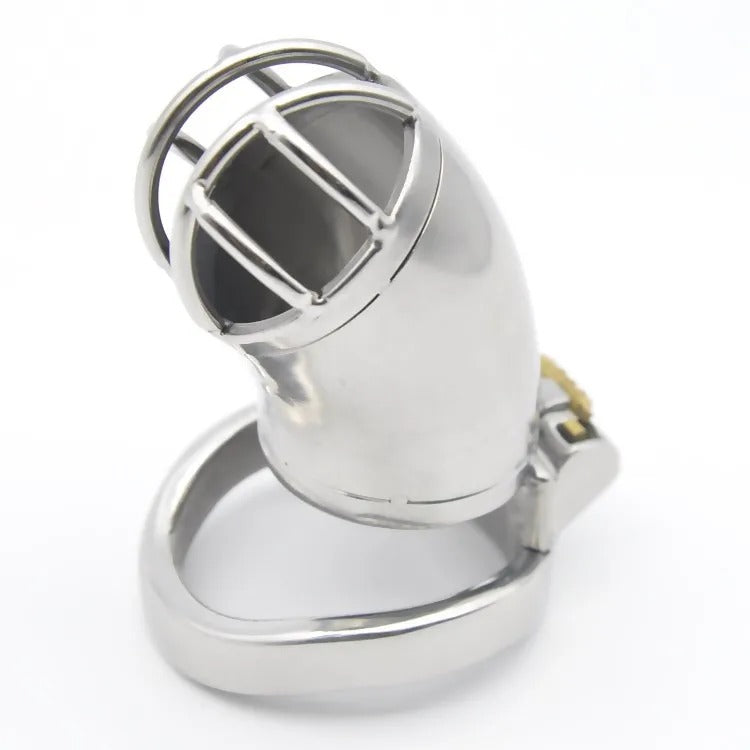 Stainless Steel Stealth Lock Male Chastity Device With Ring