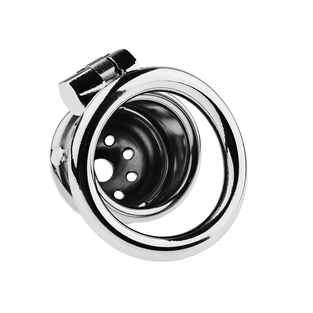 Stainless Steel Male Chastity Cage with Urethral Lock – Secure Metal Bondage Device