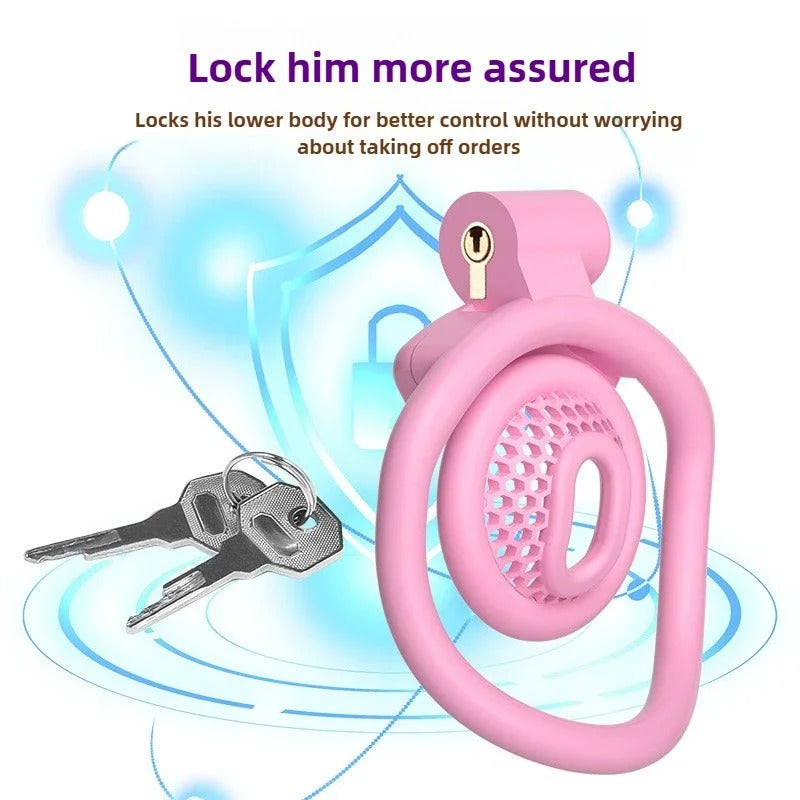 New Upgrade Detachable Adjustable ABS Male Chastity Cage – Snap Ring Urethral Lock Device