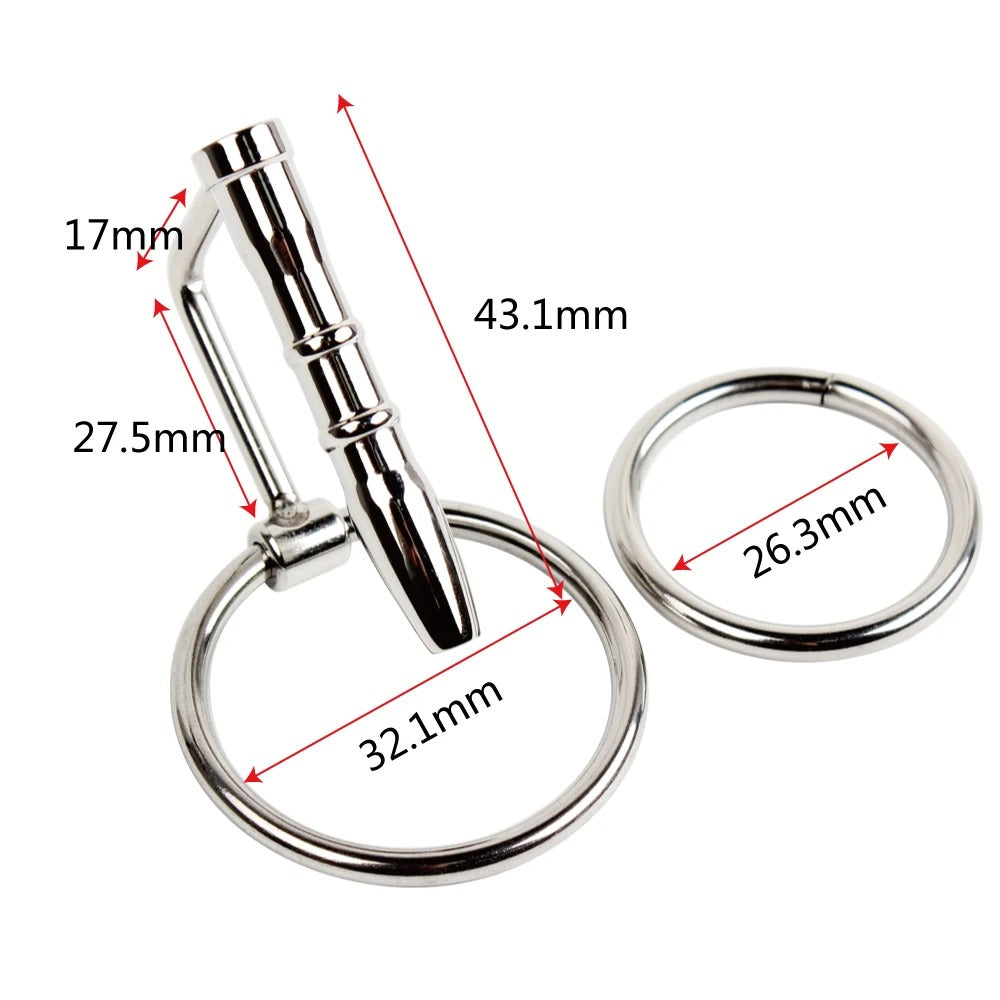Stainless Steel Urethral Sound Jewelry | Prince Albert Wand