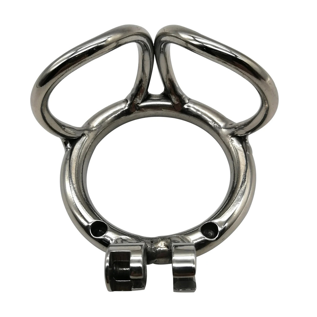 Mini Stainless Steel Male Chastity Cage – Compact Cock Lock with Ring