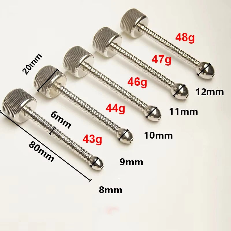 Stainless Steel Urethral Sound Plug Hollow Core – Metal Dilator for Men