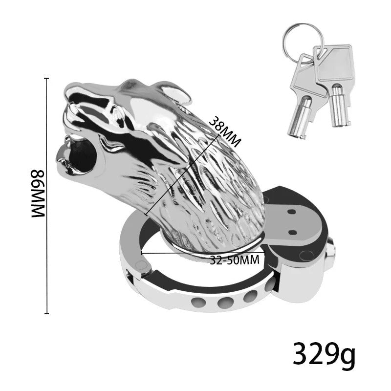 Tiger Series Male Chastity Device – Secure Locking Cage and Belt Design