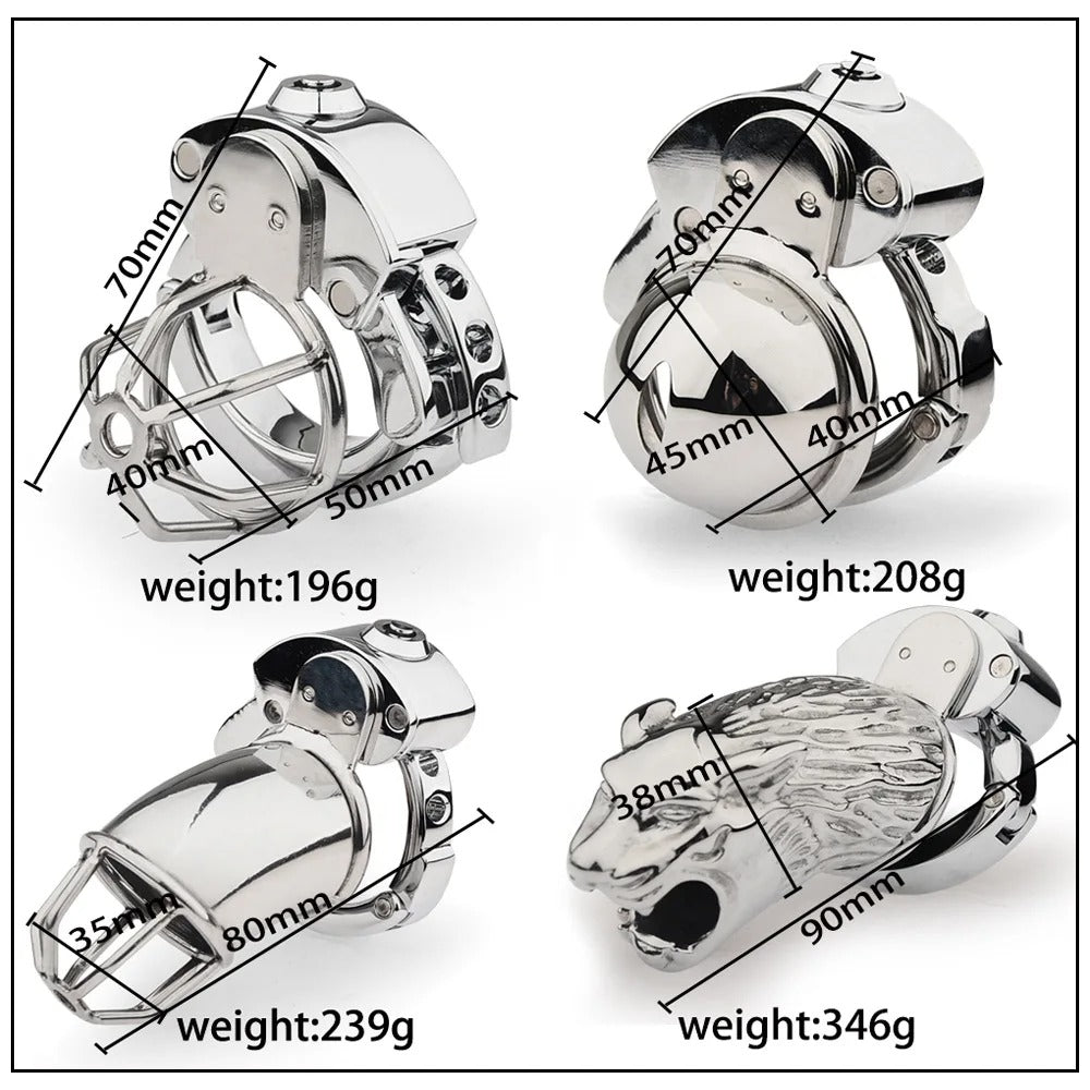 New Lock Chastity Cage for Men – Metal Device with Adjustable Ring (14 Designs)