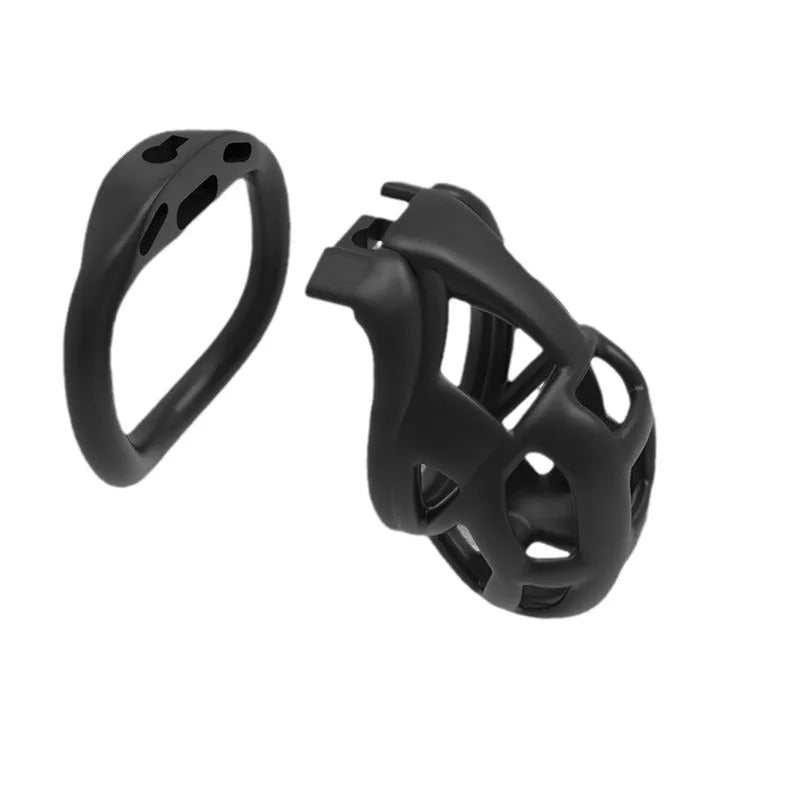 3D Invisible Chastity Cage with 4 Arc Rings – Discreet Locking Device for Men