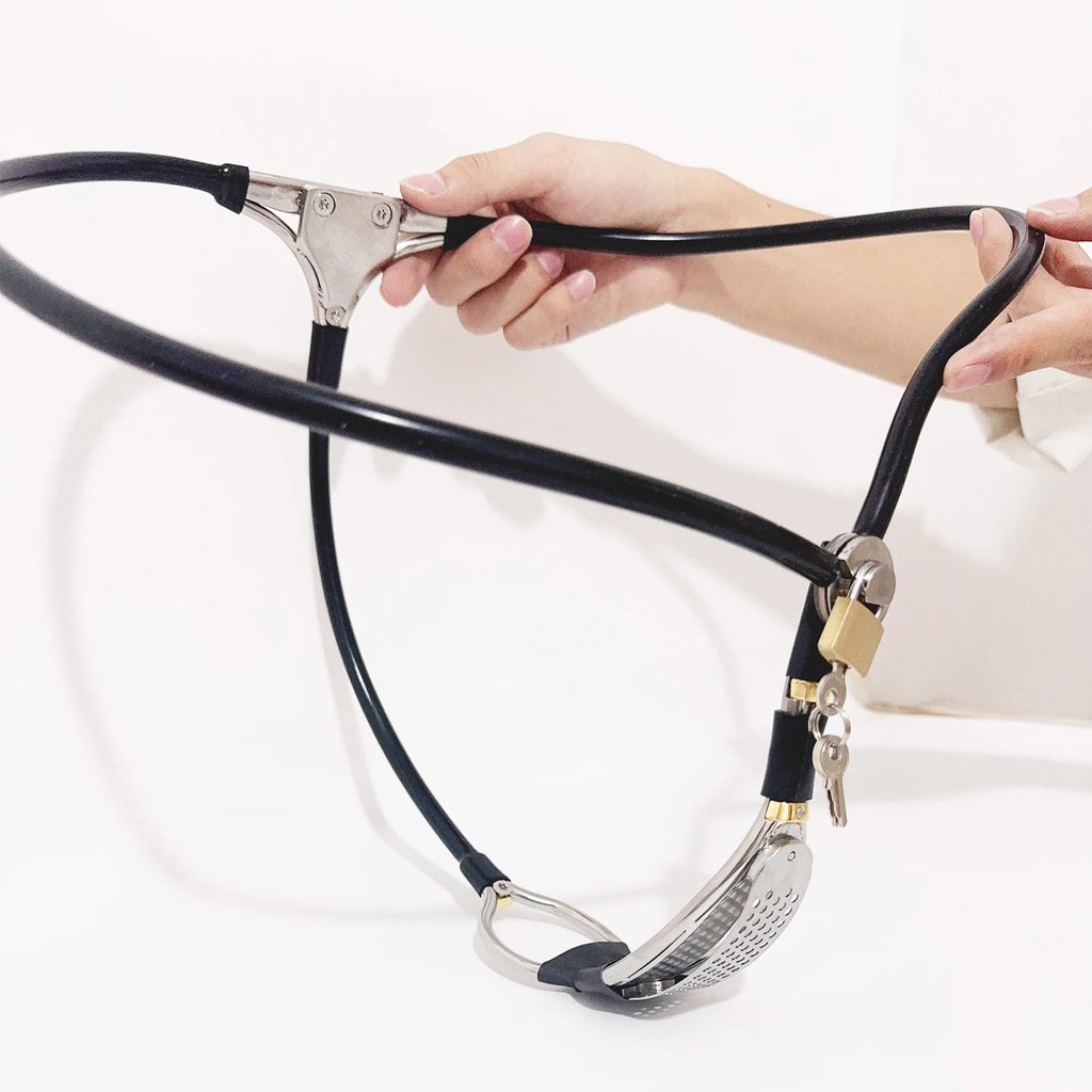 Female Stainless Steel Chastity Belt – Adjustable Lockable Design