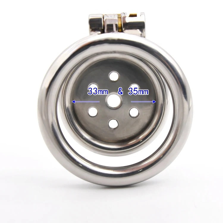 Super Small Stainless Steel Male Chastity Device with Silicone Catheter