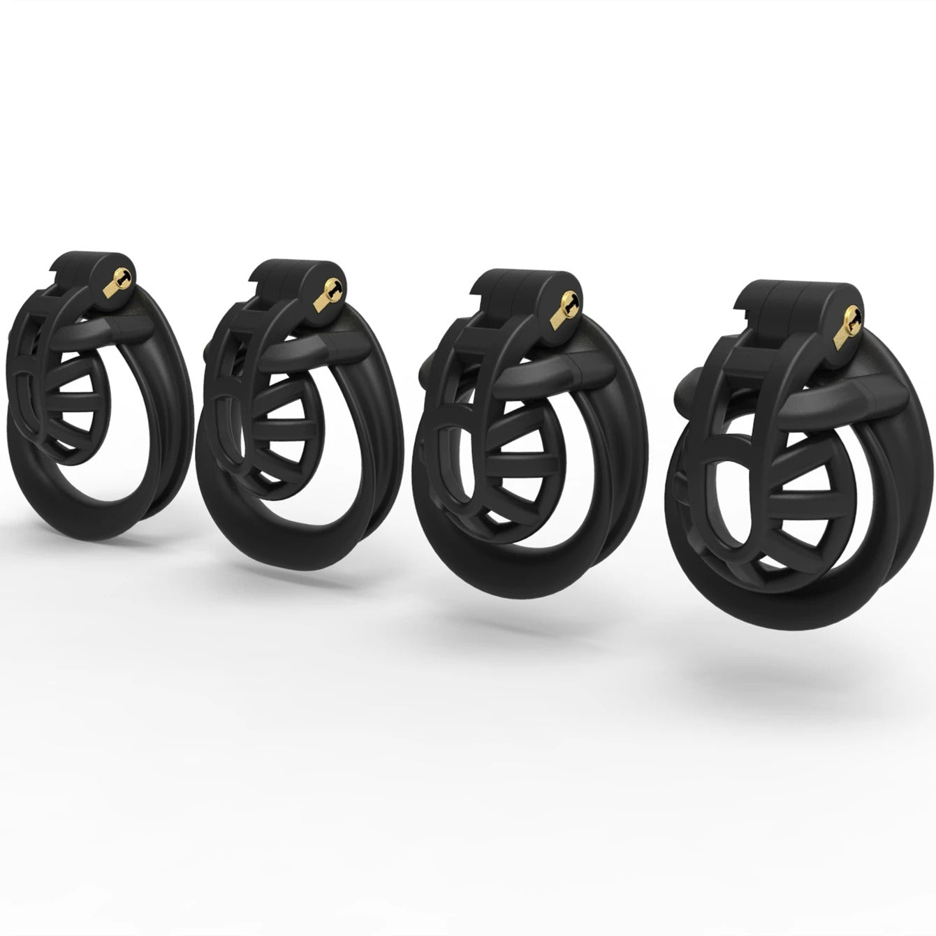 Minus/Plus Cage Male Chastity Device – Double-Arc Cuff Locking System