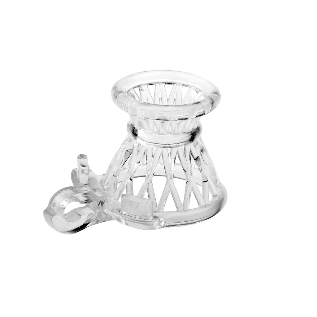 Compact ABS Male Chastity Device – Mini Lock Design with Four Rings