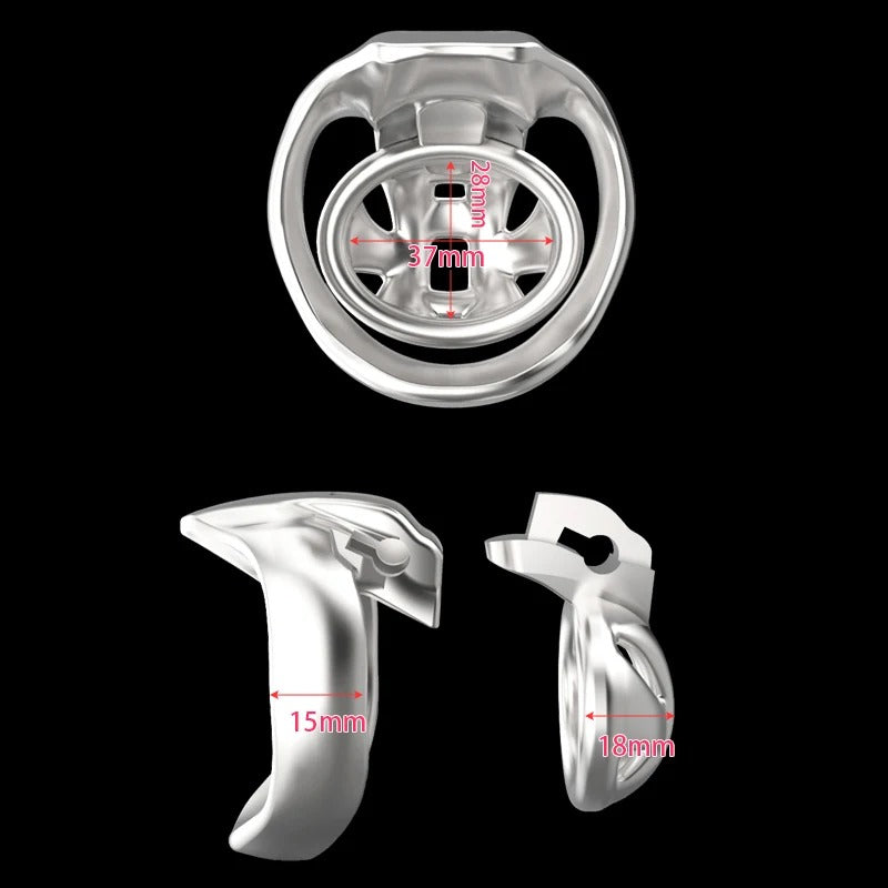 HT-V4 Male Chastity Device Air Nub Cage in 316 Stainless Steel