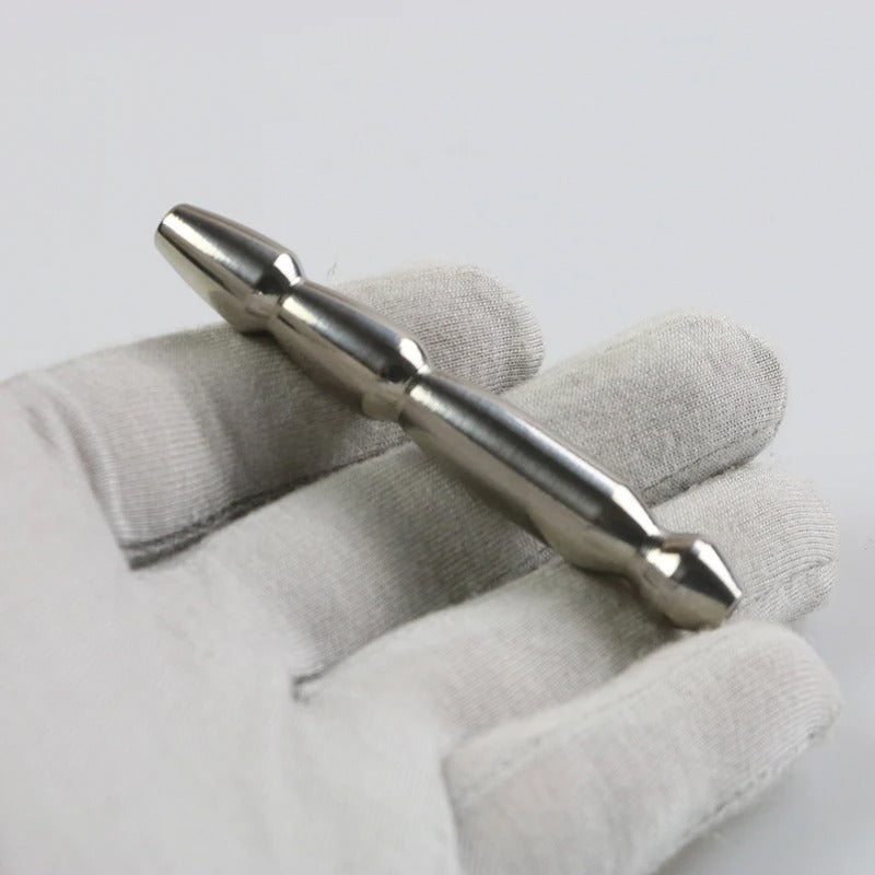 Stainless Steel Beaded Urethral Sound for Men – Chastity Dilator Plug 7mm