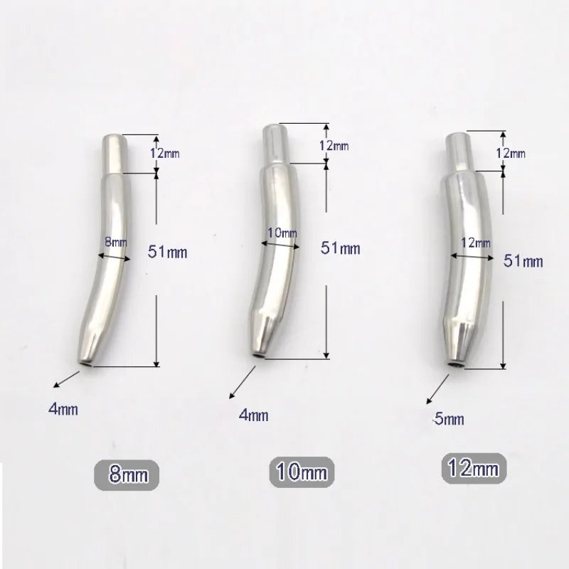 316 Stainless Steel Male Chastity Device with Removable Catheter and Stealth Lock