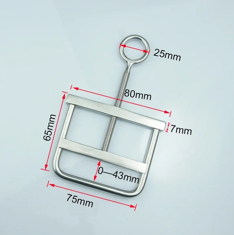 Men’s CBT Ball Press – Adjustable Threaded Rod Scrotum Clamp