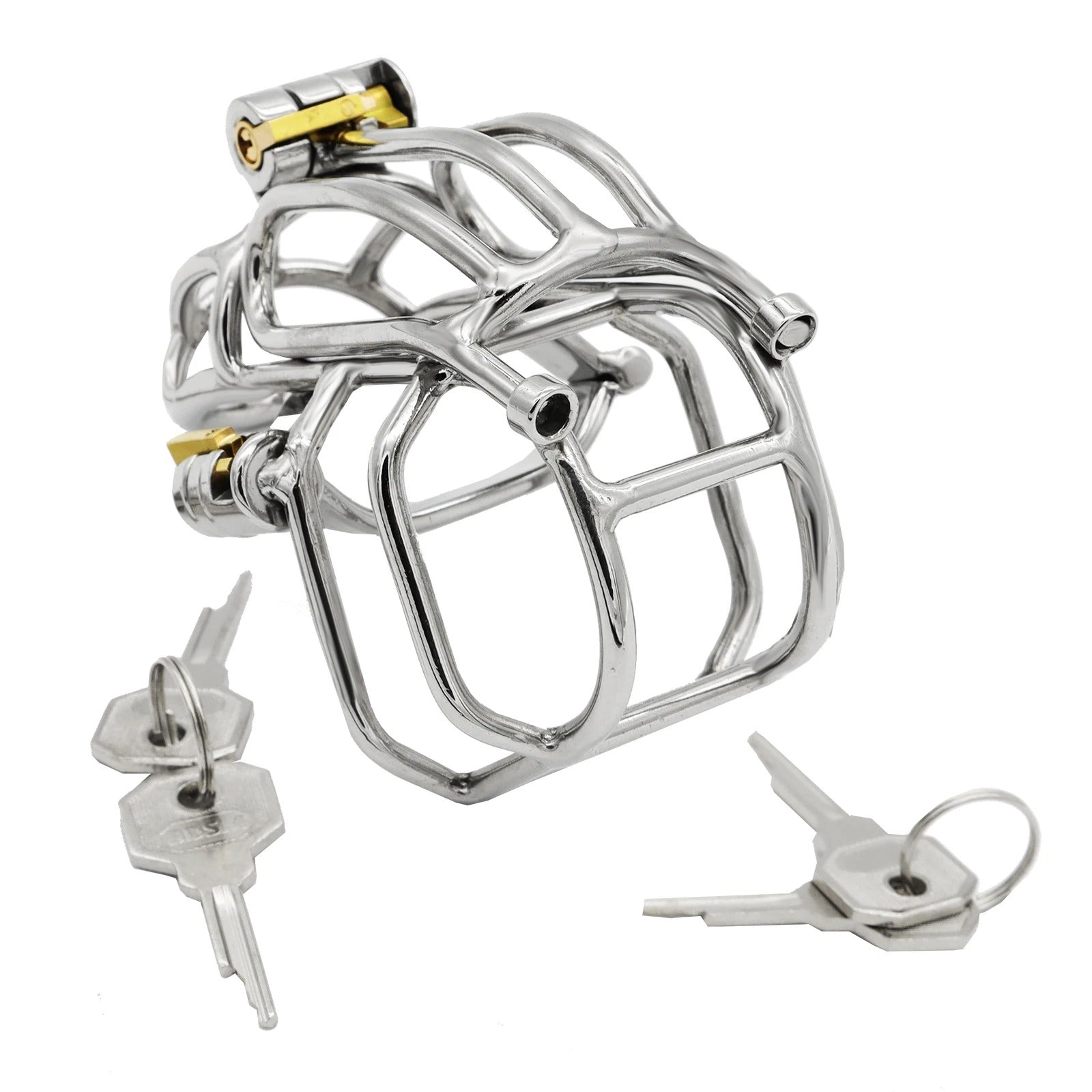 Newest Design Stainless Steel Detachable Male Chastity Device with Stealth Lock