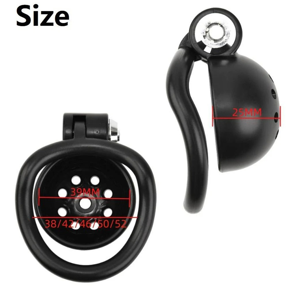 Small Bird Male Chastity Cage Set – Secure Lock with 5 Interchangeable Rings