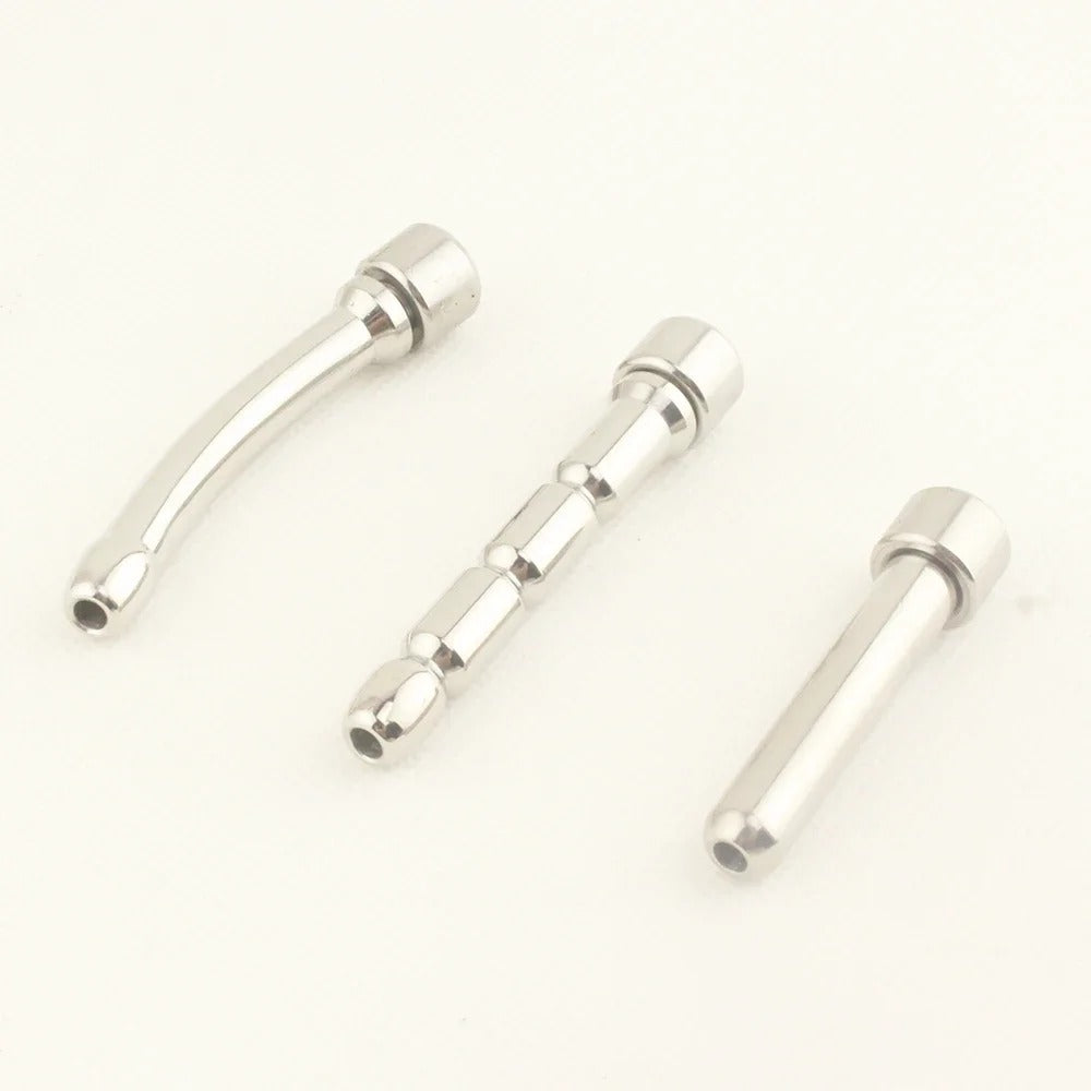 Stainless Steel Universal Accessory for Male Chastity Devices – Urethral Tube Attachment