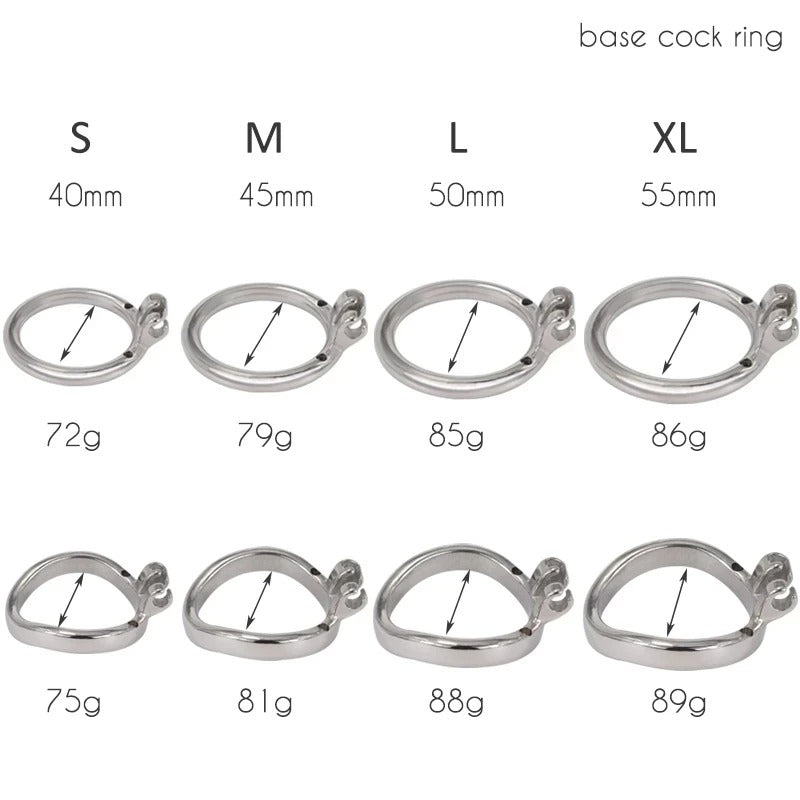 Stainless Steel Male Chastity Cage with Double Ring – Small Chastity Device