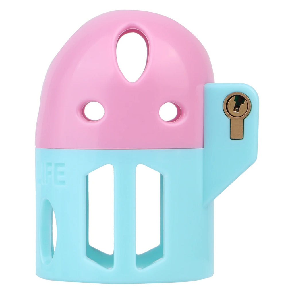 ABS Male Chastity Cage – Lightweight Breathable Hollow Design, Ergonomic Fit (Mixed Colors)