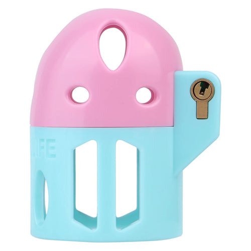 ABS Male Chastity Cage – Lightweight Breathable Hollow Design, Ergonomic Fit (Mixed Colors)