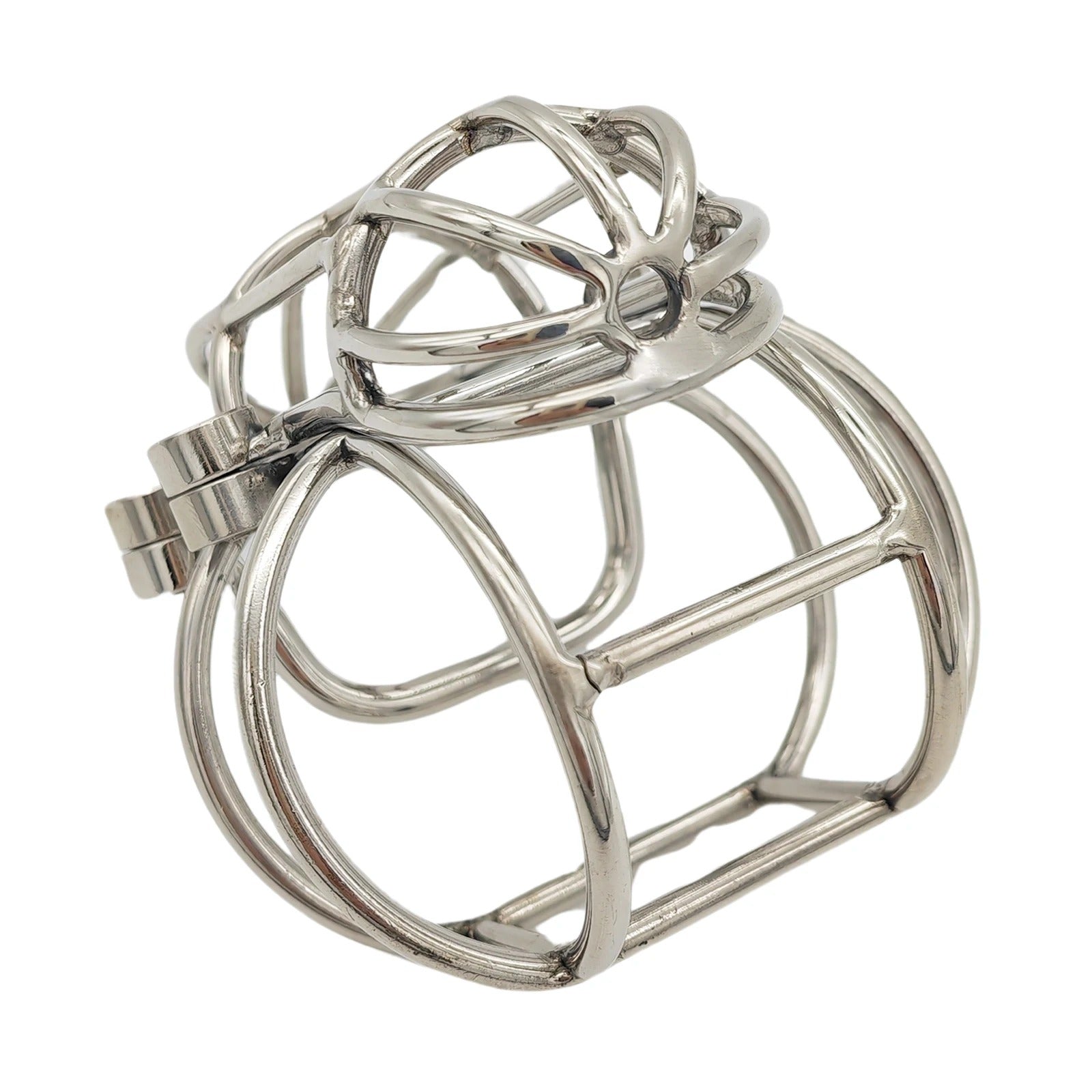 Upgraded Version Design Stainless Steel Detachable Male Chastity Device with Stealth Lock
