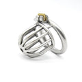 Stainless Steel Compact Male Chastity Device with Secure Lock