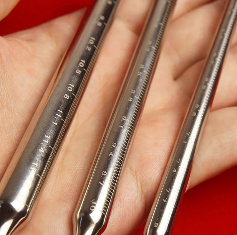Stainless Steel Hollow Urethral Dilator – Precision Penis Plug with Measurement Markings