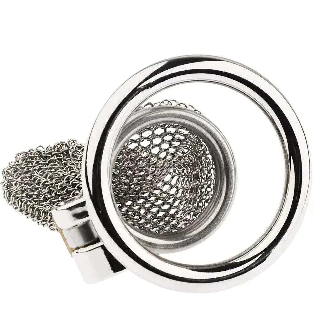 Mesh Design Stainless Steel Male Chastity Device – Soft Armor Style Locking Cage