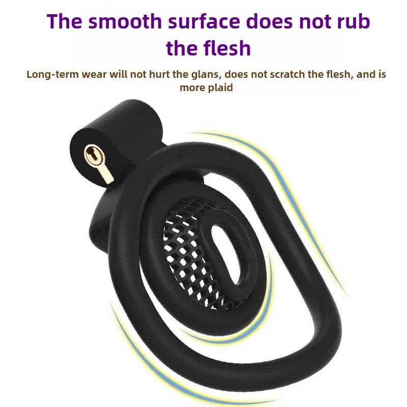 New Upgrade Detachable Adjustable ABS Male Chastity Cage – Snap Ring Urethral Lock Device