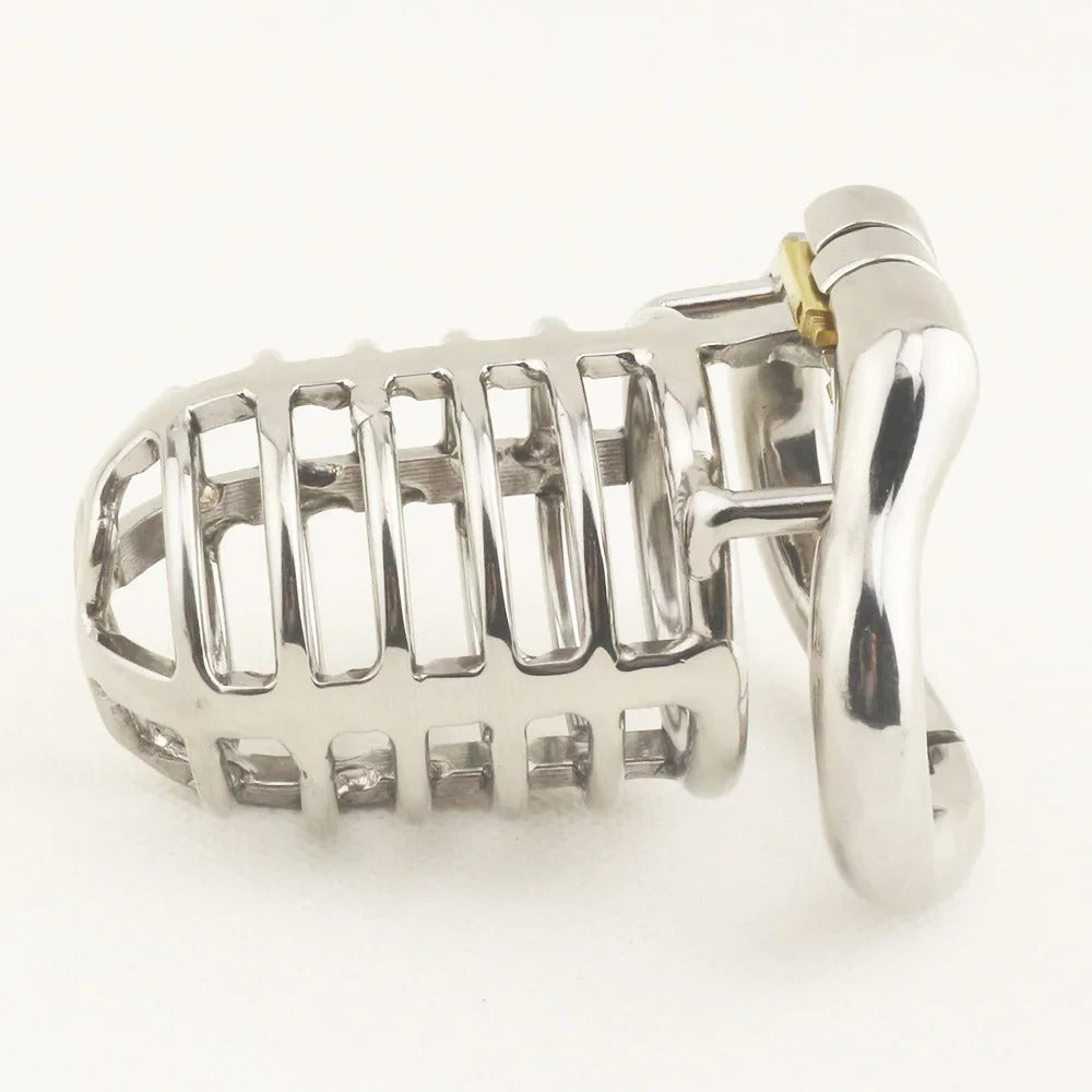 Next-Gen Stainless Steel Male Chastity Device – Arc Series Locking Cage
