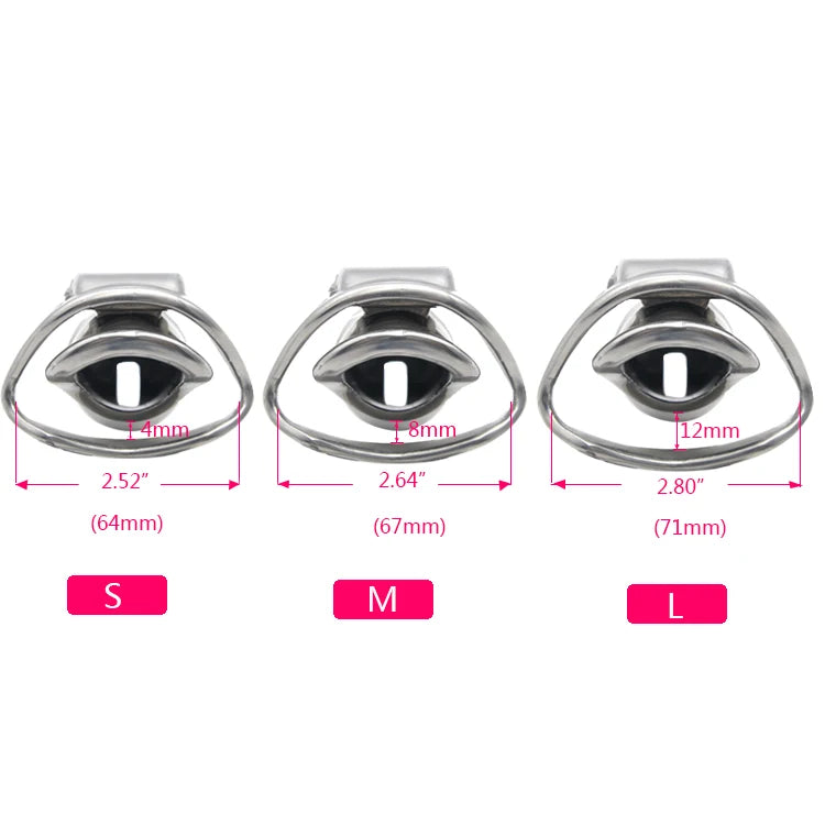 Male 316L Stainless Steel Luxury Chastity Device with 2 Magic Locks