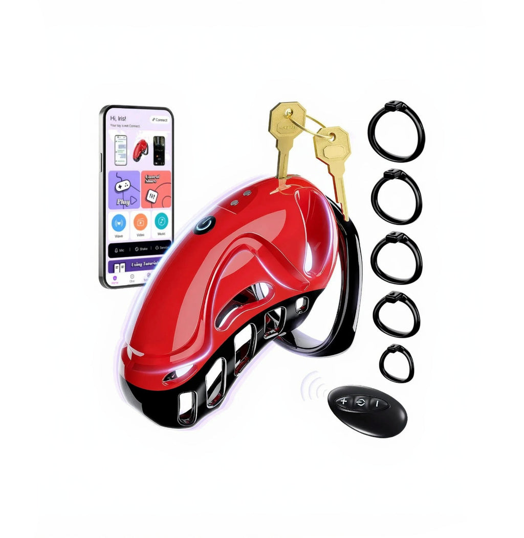 App-Controlled Vibrating Chastity Lock – Remote Control Male Device with Secure Fit