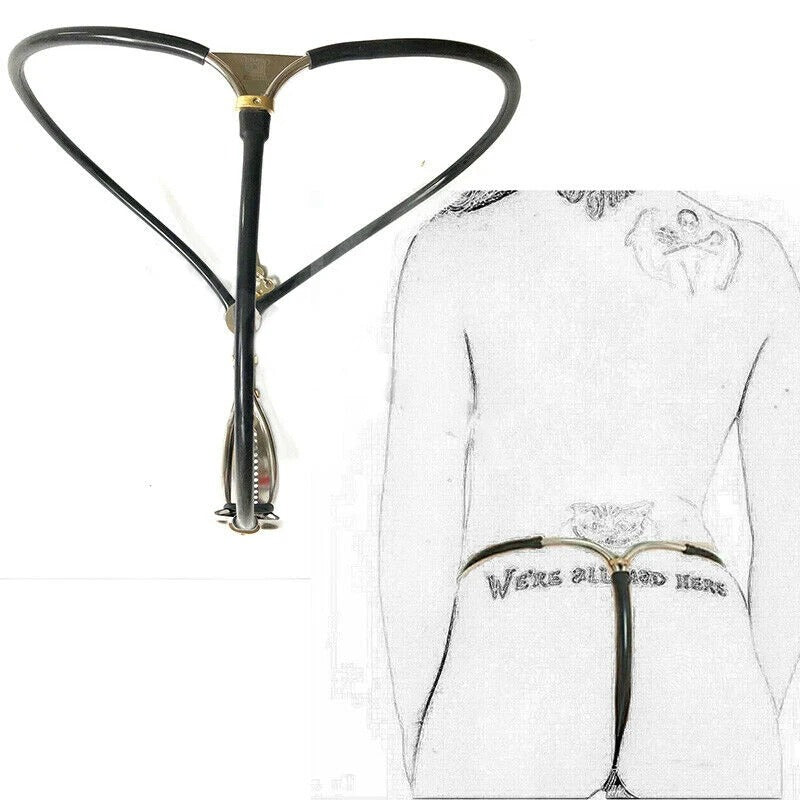 Female Stainless Steel Chastity Belt – Adjustable Lockable Design