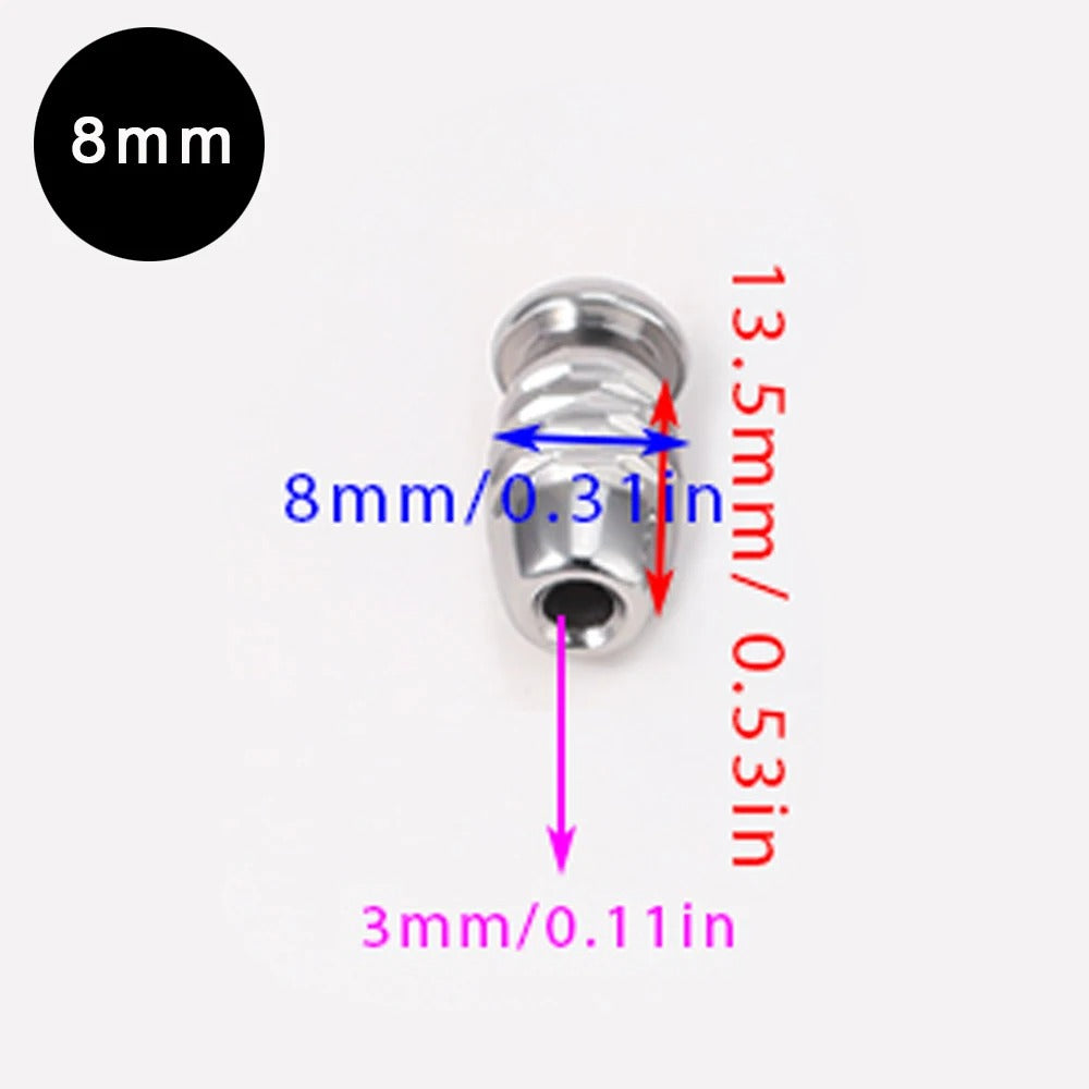 Stainless Steel Urethral Dilator Sound for Men – Horse Eye Stick Plug 8mm-18mm